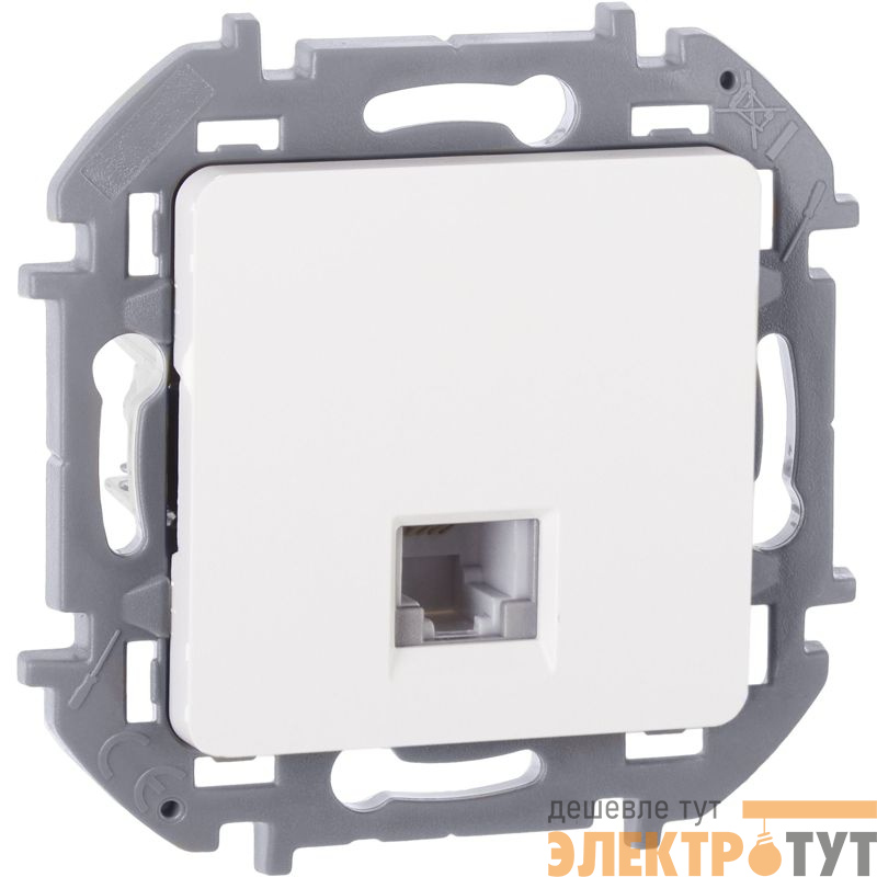 Розетка телефонная СП Inspiria RJ11 IP20 механизм бел. IEK 673820