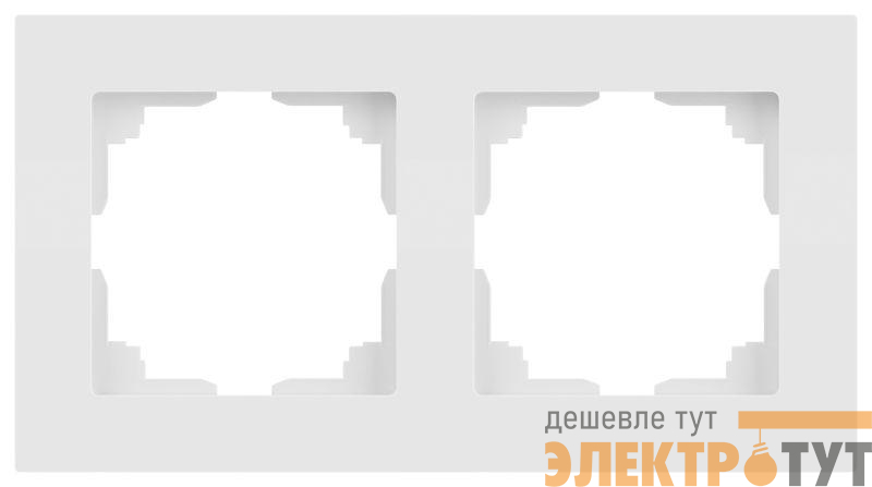 Рамка 2-м СП Accent 6-502-01М бел. матов. Intro Б0063751