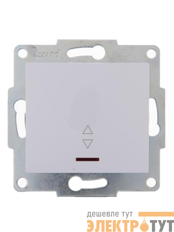 Переключатель проходной 1-кл. 1п СП Karina 10А IP20 с подсветкой механизм бел. LEZARD 707-0288-114