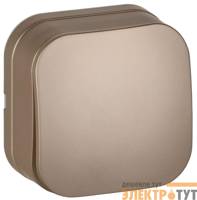 Выключатель 1-кл. ОП GLORY ВС20-1-0-ХШм 10А шампань матов. IEK EVH10-K37M-10