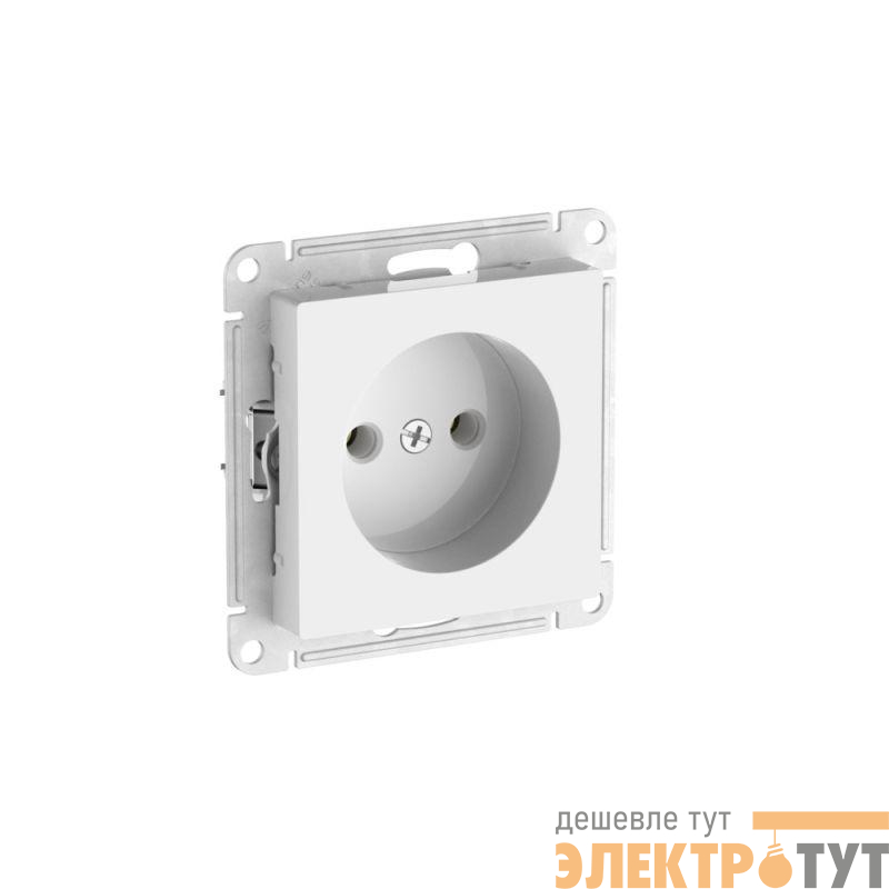 Розетка AtlasDesign 16А без заземл. без шторок быстрозажим. клем. механизм бел. SE ATN000141S