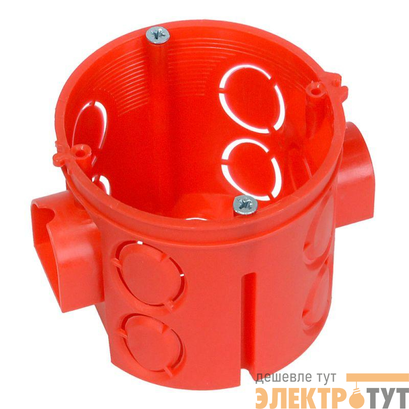 Коробка установочная СП углубленная 80-0510С безгалогенная (HF) 68х62 с саморезами Промрукав 80-0510С