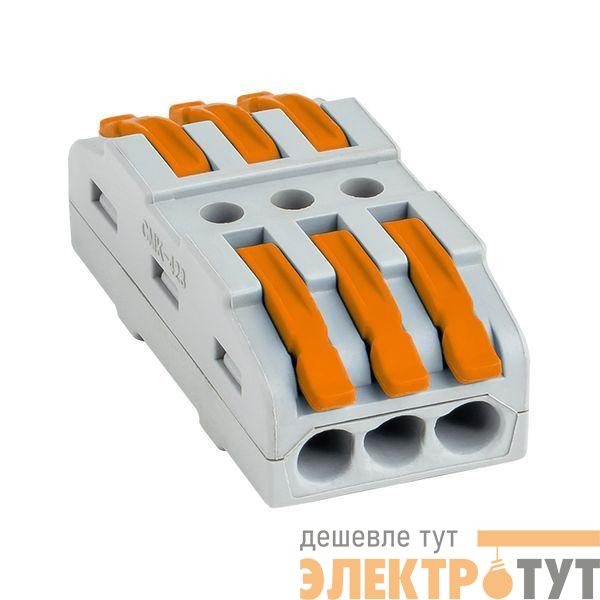 Клемма строительно-монтажная СМК проходная 222-423 3п 0.08-4кв.мм (уп.25шт) PROxima EKF plc-smk-423