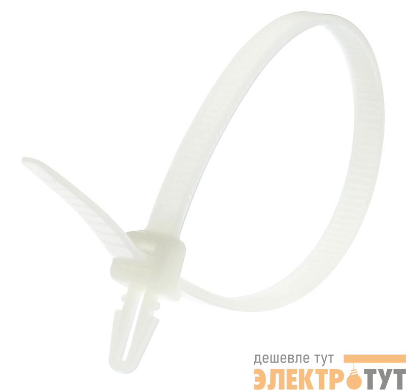Хомут кабельный нейлоновый с анкером бел. 3.6х150 (уп.100шт) TOKOV ELECTRIC TKE-HNB-3.6-150-W/100
