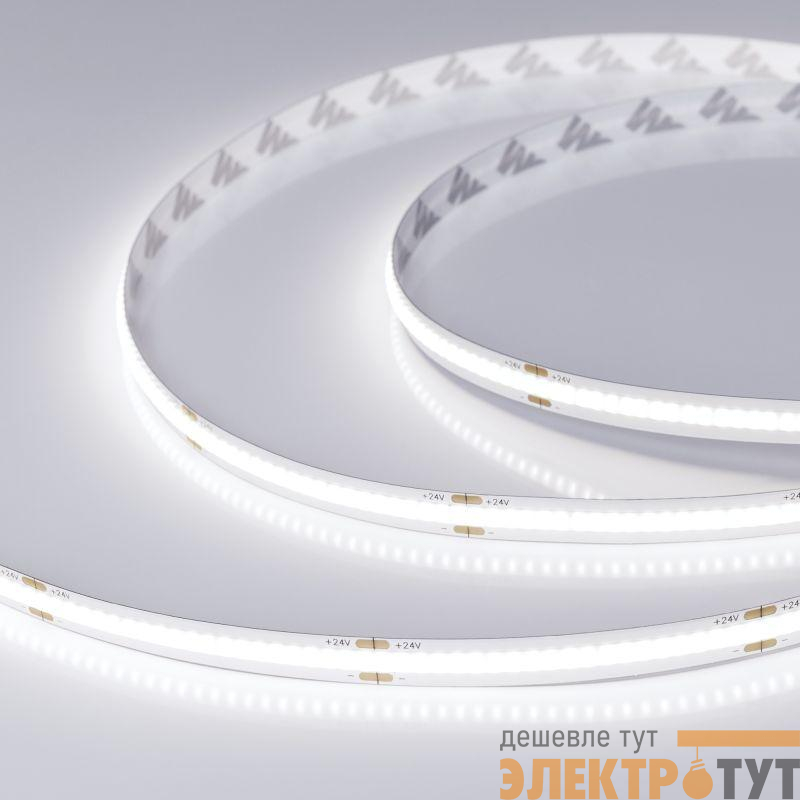 Лента светодиодная COB-X378-8mm 24V White 6000К 11Вт/м IP20 (уп.5м) Arlight 031885(3)