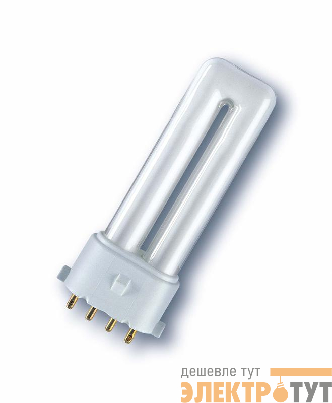 Лампа люминесцентная компакт. DULUX S/E 9W/840 2G7 OSRAM LEDVANCE 4099854123825