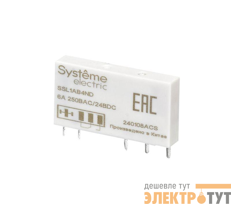 Реле интерфейсное 1CO 6А 60В DC SE SSL1AB4ND