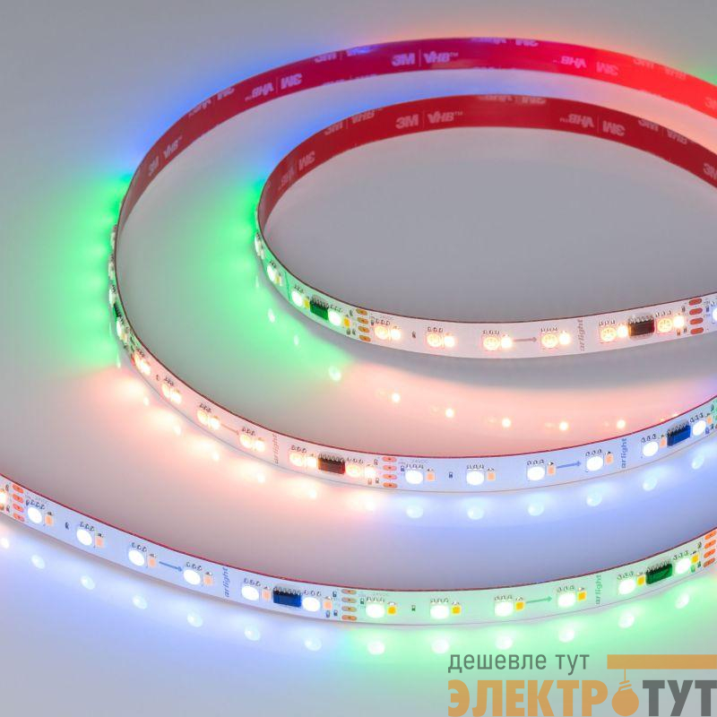 Лента светодиодная SPI-BA120-12mm 24V RGBW-Warm-PX6-BPT 16Вт/м IP20 5060/2835 бегущий огонь (уп.5м) Arlight 040620