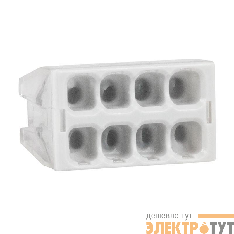 Клемма строительно-монтажная OptiKit СМК 2273-248 (с пастой) 8 отверстий 0.5-2.5кв.мм КЭАЗ 351065