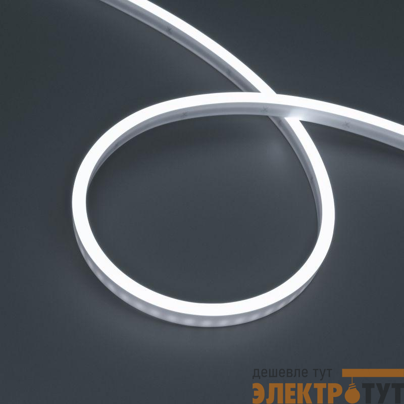 Лента светодиодная WAVE-SIDE-PU-A120-06x12mm 24В White 5700К 8Вт/м IP68 wire x1 вывод боков. герметичная (уп.3м) Arlight 052578