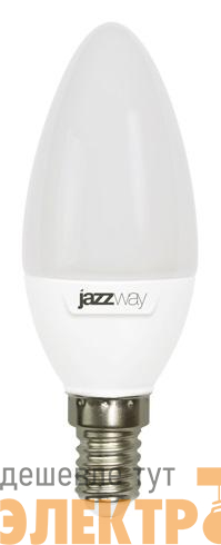 Лампа светодиодная PLED-SP 9Вт C37 свеча 3000К тепл. бел. E14 820лм 230В JazzWay 2859457A