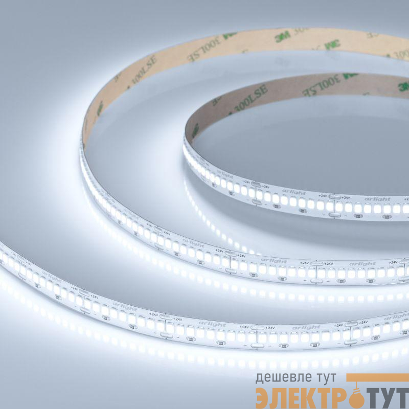 Лента светодиодная ULTRA-A288-10mm 24V White 6000К 17Вт/м IP20 высок. эффект. 200лм/Вт (уп.5м) Arlight 054928