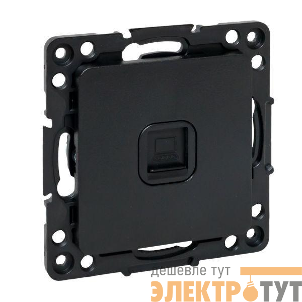 Розетка компьютерная 1-м Стокгольм RJ45 механизм черн. PROxima EKF EZK01-035-10