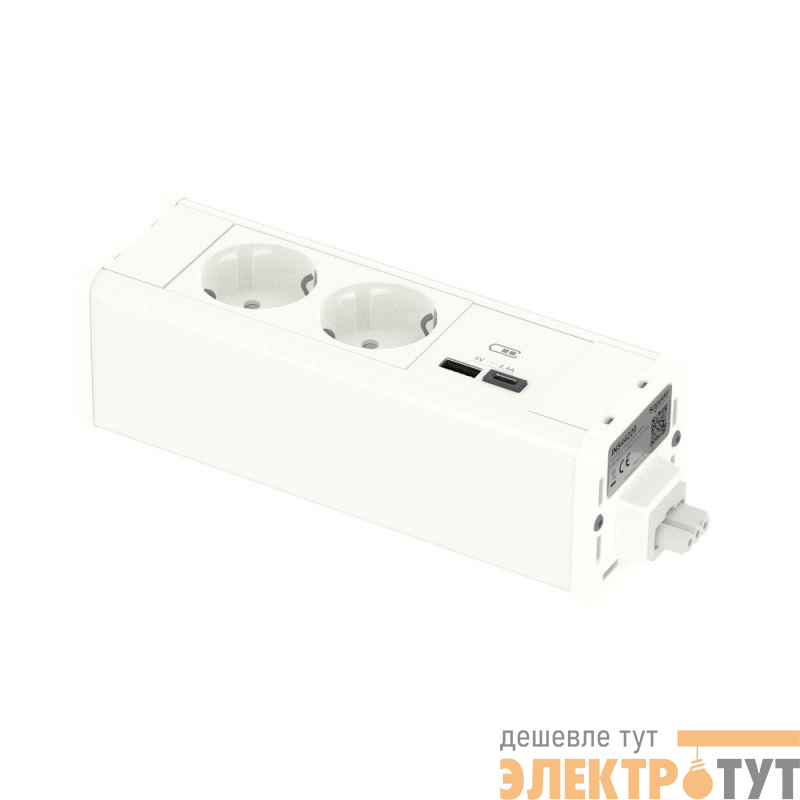 Блок Unica System+ 2хРозетка (2К+З) и 2хUSB A/C бел. SchE INS44220