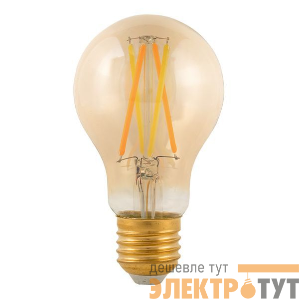 Лампа филаментная Умная Connect 6.5Вт грушевидная прозрачная E27 200-240В Wi-Fi EKF slwf-e27-fil