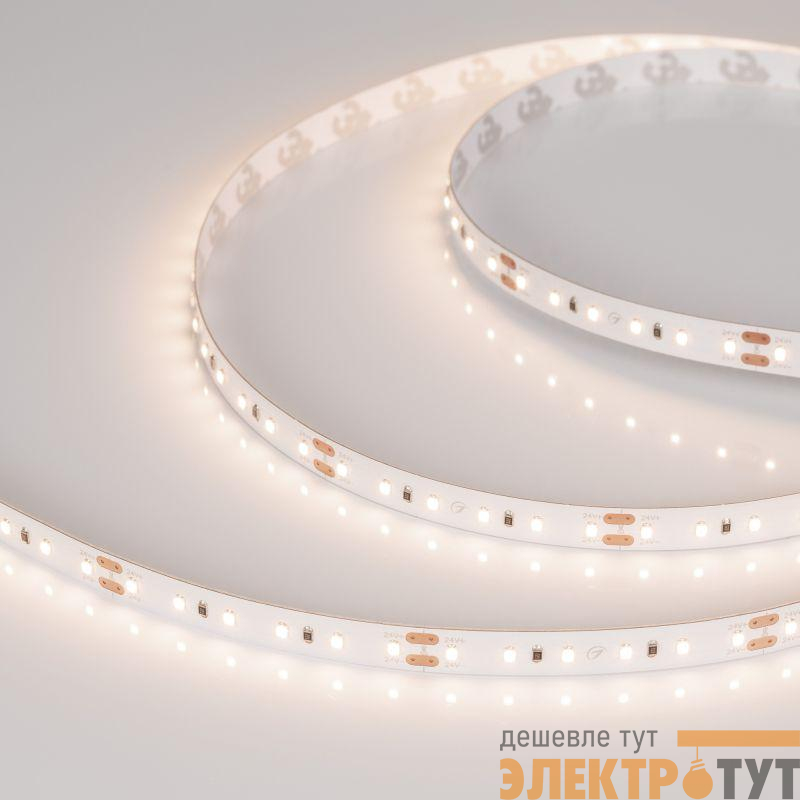 Лента светодиодная MICROLED-M120-8mm 24V Warm 3500К 6.5Вт/м IP20 2216 открыт. (уп.5м) Arlight 040585