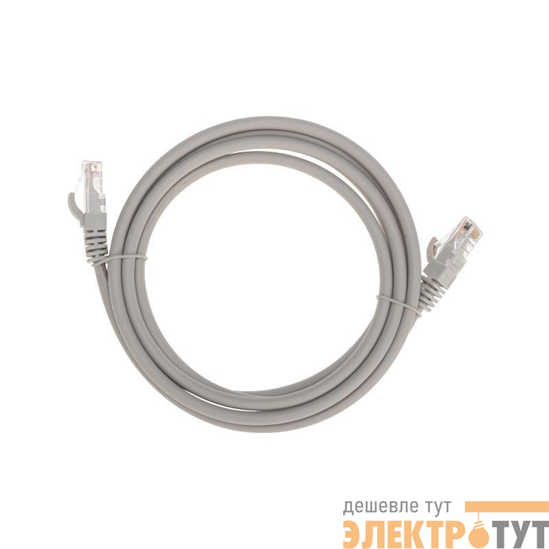 Патч-корд U/UTP CAT 6 RJ45-RJ45 26AWG LSZH сер. 2м Rexant 02-0290-2