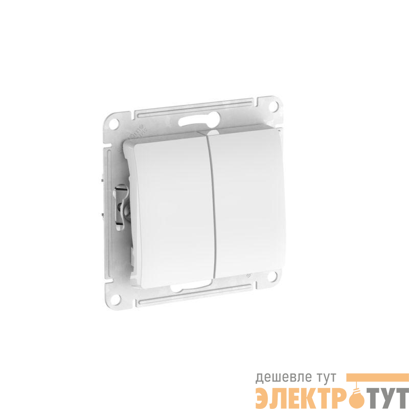 Переключатель 2-кл. Glossa (сх. 6/2) 10AX быстрозажим. клем. механизм бел. SE GSL000165S