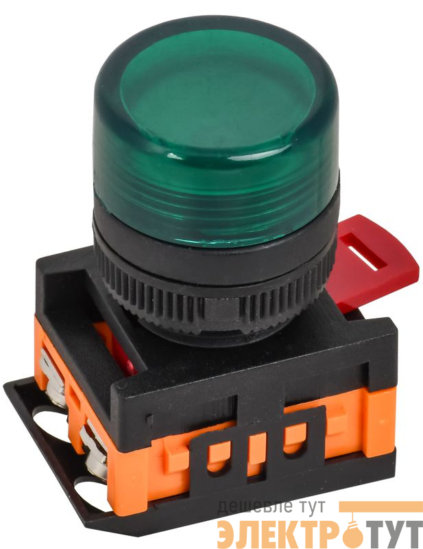 Лампа светосигнальная AL-22TE d22мм 240В AC зел. цилиндр неон GENERICA BLS30-ALTE-K06