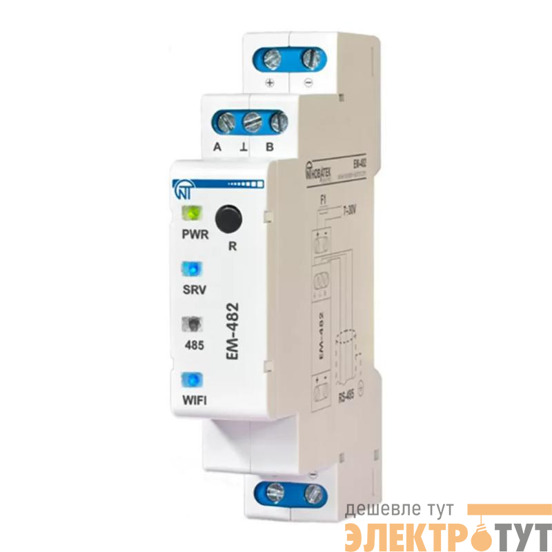 Точка доступа к NT Cloud (Wi-Fi) ЕМ-482-1.RS-485 питание 7-30В к-во модулей - 1 выносная антенна Wi-Fi НовАтек-Электро 3425680481-1