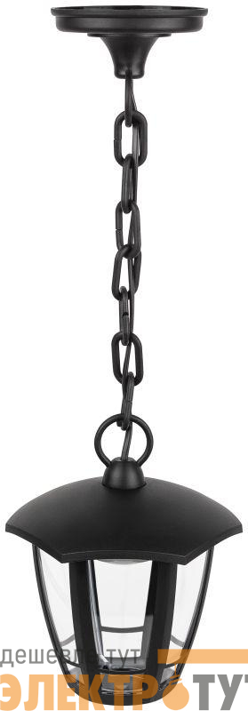 Светильник светодиодный садово-парковый ДСУ 07-8-002 Марсель 1 8Вт 3000К IP44 6 гранный подвесной черн. Эра Б0064271