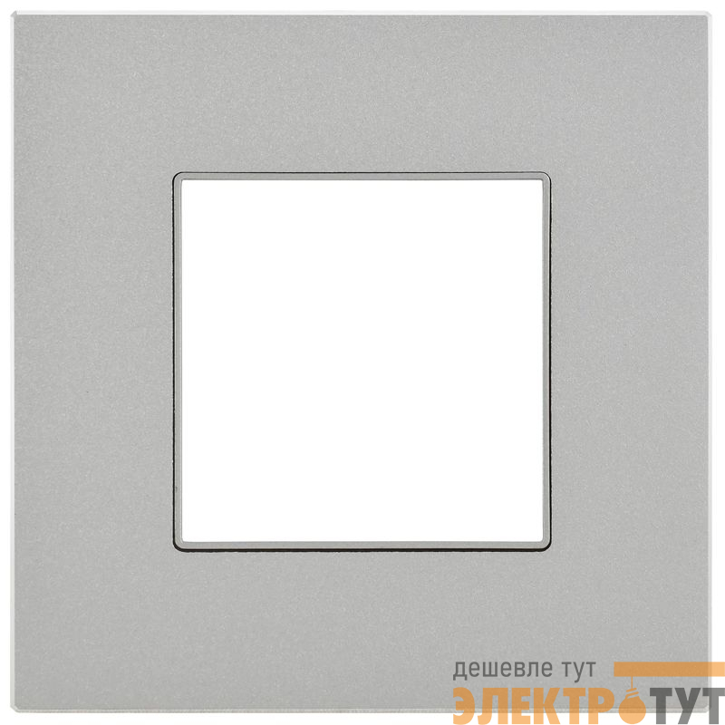 Рамка 1-м SKANDY SK-F31S металл серебр. IEK SK-M12-M-K23