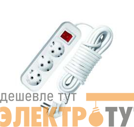 Удлинитель 3х10м с заземл. 10А IP20 S-303 ПВС 3х1 с выкл. UNIVersal 5564573