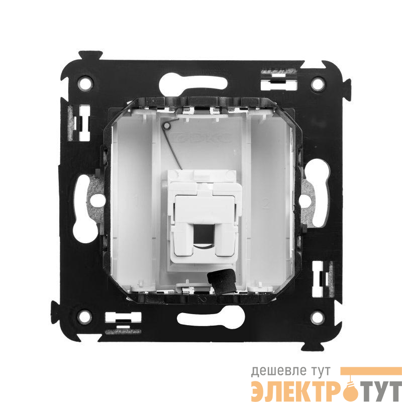 Розетка телефонная 1-м СП Avanti "Белое облако" RJ12 DKC 4400313