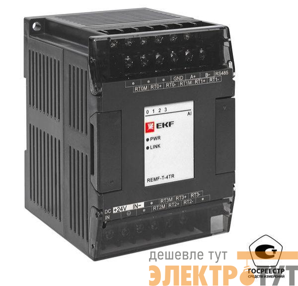 Модуль ввода термосопротивлений REMF 4 PRO-Logic (с поверкой) EKF REMF-T-4TR-V