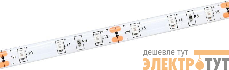 Лента светодиодная LED LSR-2835Y60-4.8-IP65-12В (уп.5м) IEK LSR1-4-060-65-3-05