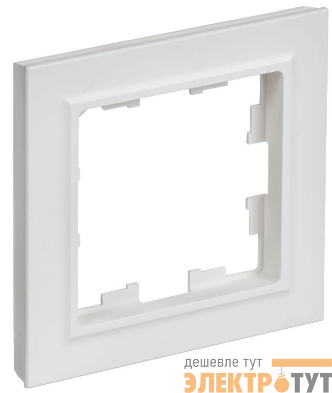 Рамка 1-м BRITE РУ-1-БрАБ арктич. бел. IEK BR-M12-K91