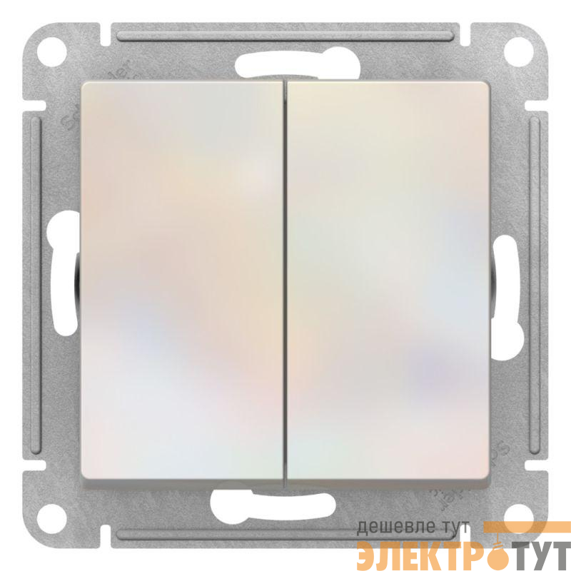 Переключатель перекрестный 2-кл. AtlasDesign 2хсх.7 10АХ механизм жемчуж. SE ATN000473