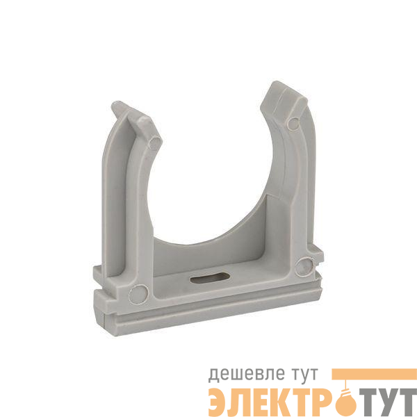Держатель для труб (клипса) d32мм сер. (уп.10шт) Plast EKF derj-z-32n-r