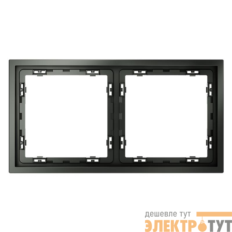 Рамка 2-м S70 пластик. титан Voltum VLS100206