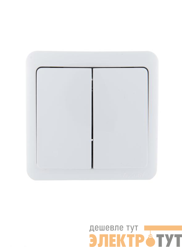 Выключатель 2-кл. 1п ОП Viola 10А IP20 бел. LEZARD 751-0200-101