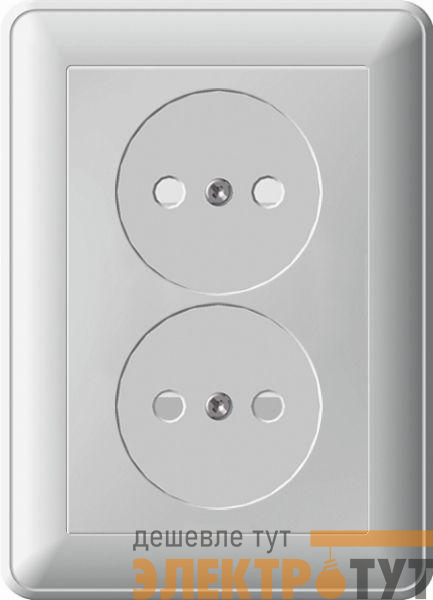 Розетка 2-м СП W59 16А IP20 без заземл. защ. шторки шампань SchE RS16-254-48