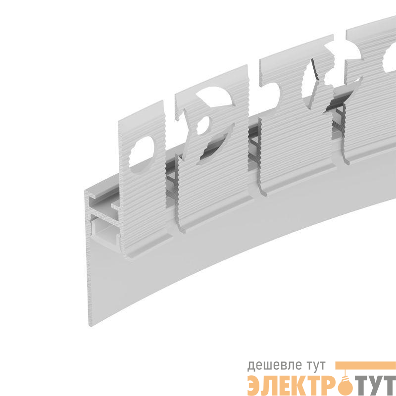 Профиль PLINTUS-FANTOM-BENT-H20-SIDE-2000 WHITE L2000 алюм. Arlight 043674