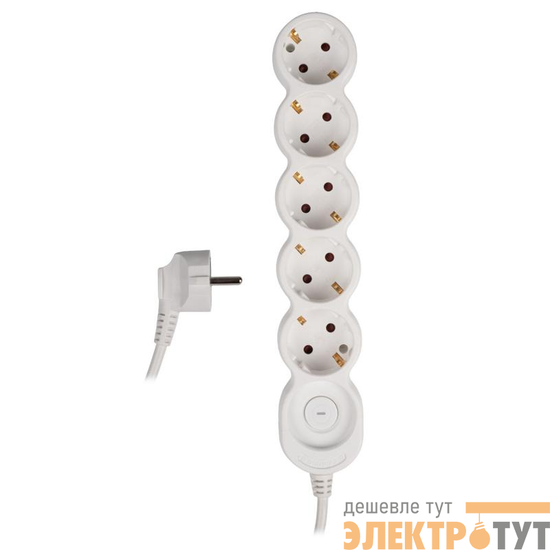 Удлинитель EX-05GS-500 (5х5) заземл. выкл. JazzWay 5065208