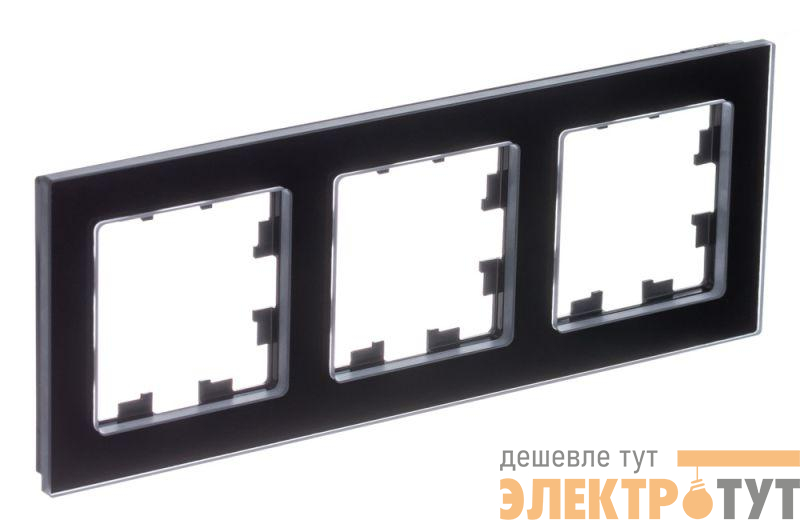Рамка 3-м AtlasDesign Nature натур. стекло черн. SE ATN361003