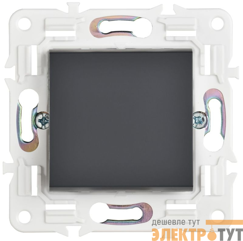 Выключатель кнопочный 1-кл. SKANDY 10А SK-V14T титан IEK SK-V17-0-10-K48