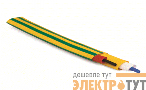 Трубка термоусадочная огнестойкая тонкостен. 38.1/19.1 желт./зел. (уп.10м) DKC 2NS201381GY