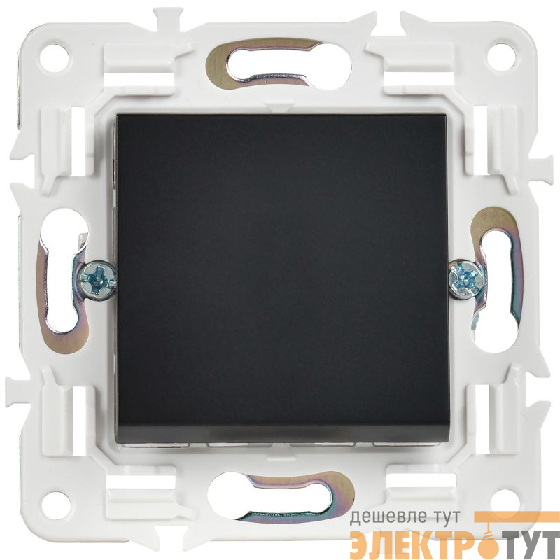 Выключатель кнопочный 1-кл. SKANDY 10А SK-V14Bl черн. IEK SK-V17-0-10-K02