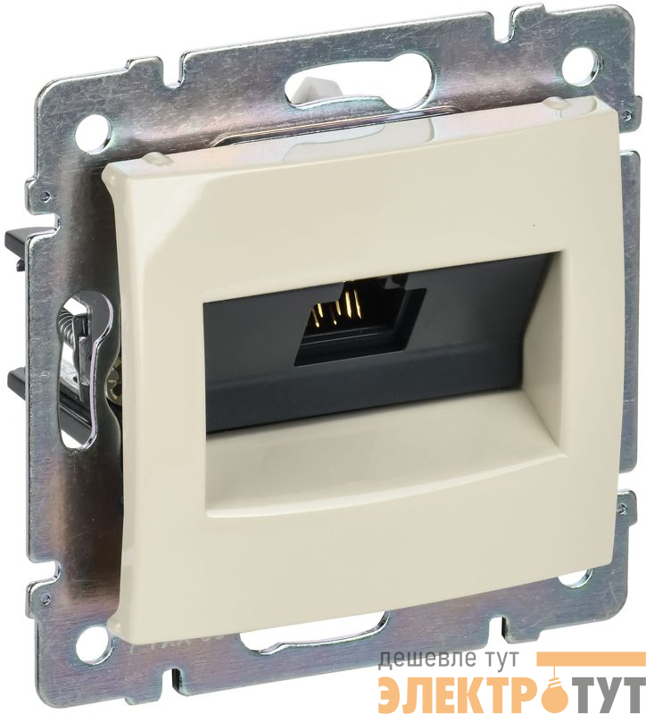 Розетка компьютерная 1-м СП Valena RJ45 кат.5E UTP на захватах механизм сл. кость IEK 774130