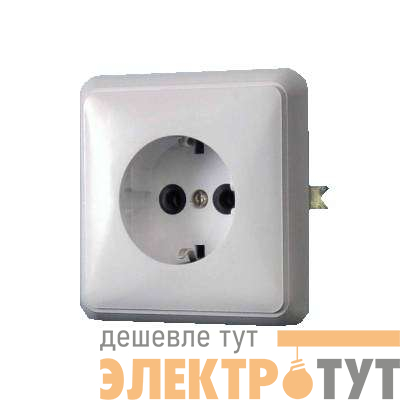 Розетка 1-м СП 16А IP20 с заземл. бел. БЕЛТИЗ Молодечно РС16-004