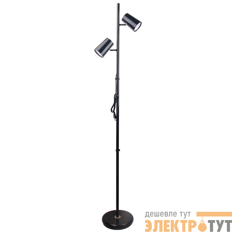 Торшер напольный ULM-T600 2х6W/4500K/DIM BLACK светодиодный 2х6Вт сенсорный выкл. диммер черн. ТМ Uniel UL-00010174