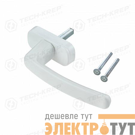 Ручка оконная Fit штифт 35 пластик бел. (уп.1шт) Tech-Krep/Zitar 148130