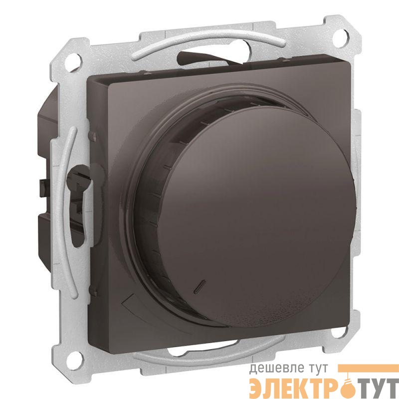 Светорегулятор поворотно-нажимной AtlasDesign 400Вт механизм мокко SE ATN000623