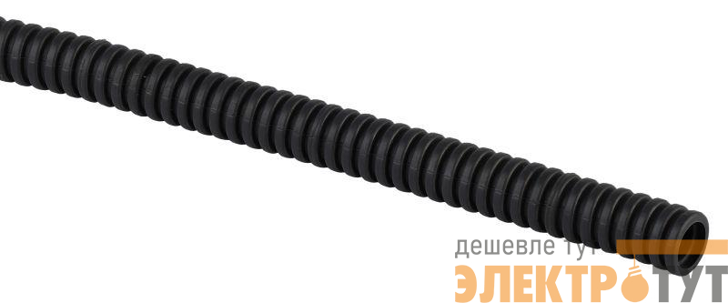 Труба гофрированная ПНД тяжелая d25мм с протяжкой черн. (уп.75м) Эра Б0057949