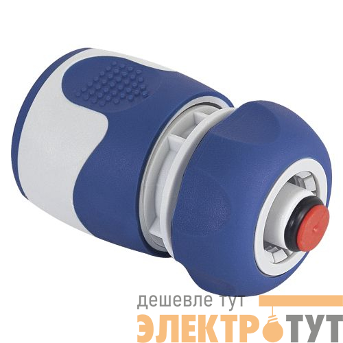 Соединитель-коннектор с аквастопом для шланга 12мм (1/2) пластик TPR (20/200) GWHC20-058 Green Apple Б0003117