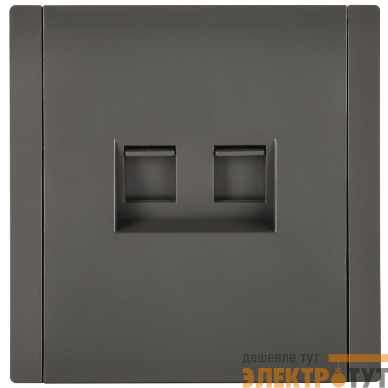 Розетка компьютерная 2-м RJ45 кат.6 FORTE&PIANO FP334 сер. IEK FP-K20-2-K03